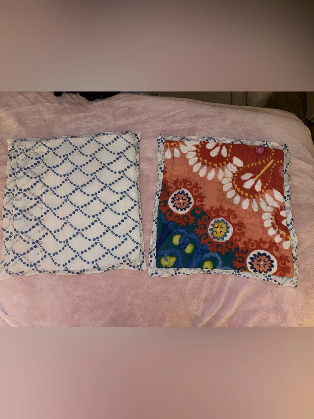 Anthropologie Tahla quilted euro shams- set of 2